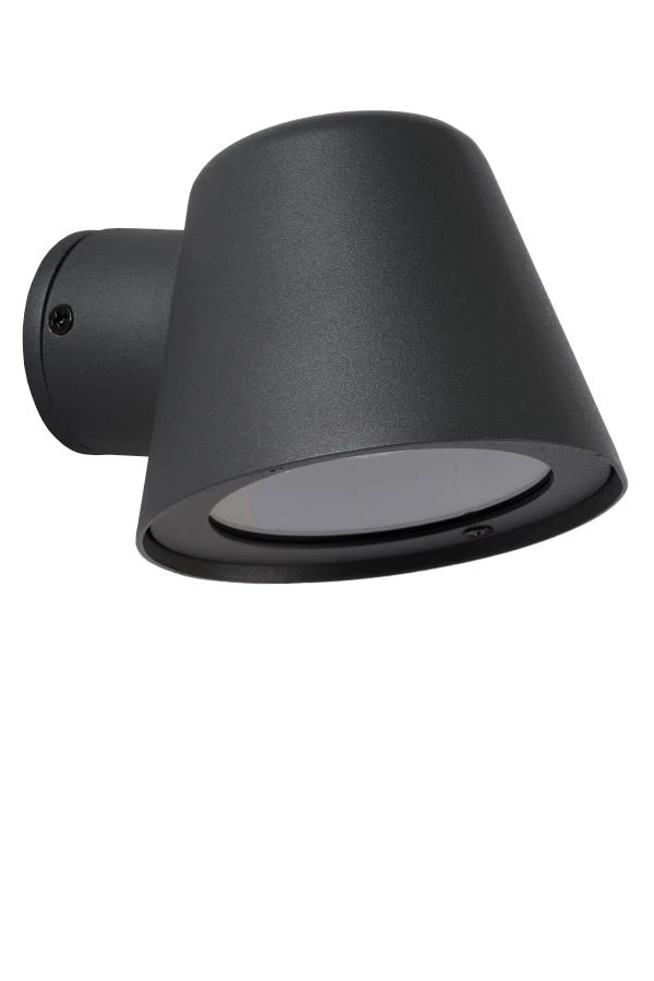 Lucide DINGO-LED - Wandlamp Buiten - LED Dimb. - GU10 - 1x5W 3000K - IP44 - Antraciet - uit